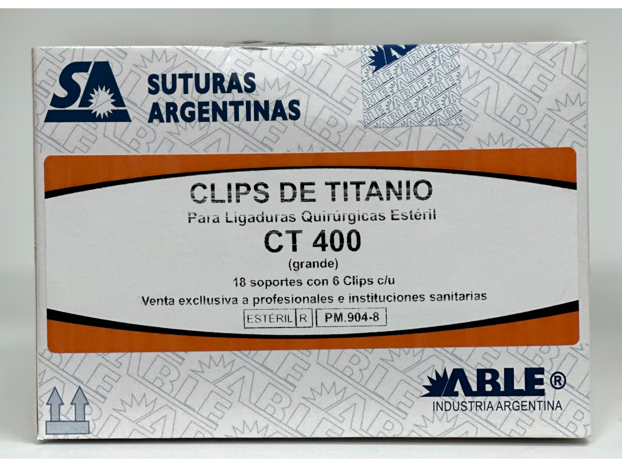 CLIPS DE TITANIO GRANDE - ABLE CT400-(BLISTER CERR X 6)