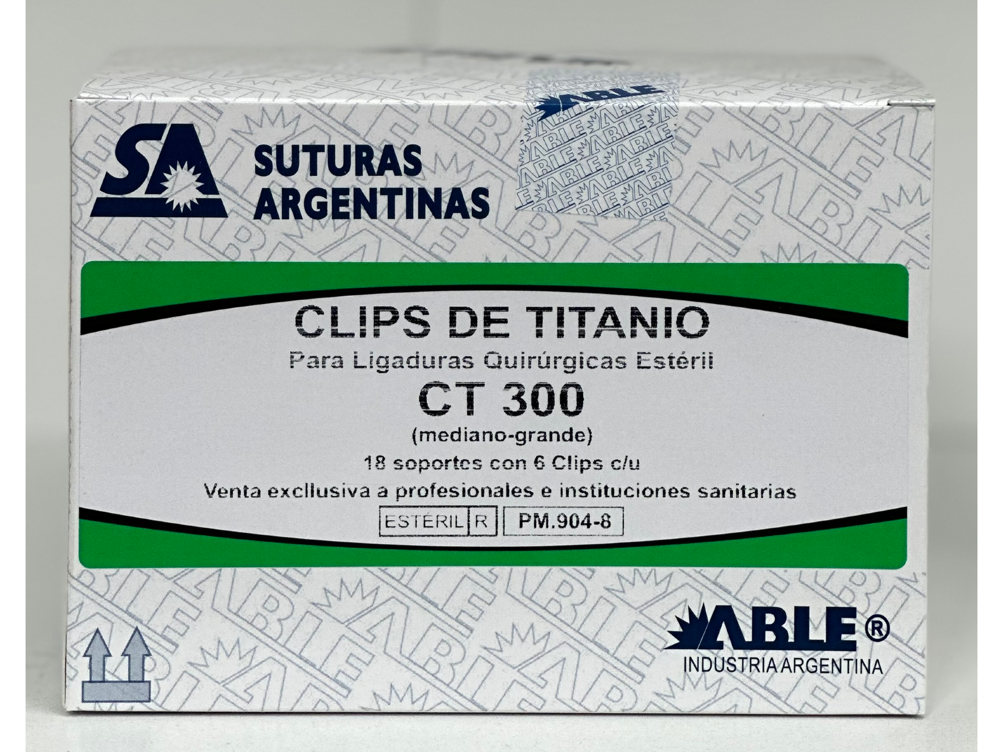 CLIPS DE TITANIO MEDIANO/GRANDE-ABLE CT300 (BLISTER CERR X 6)