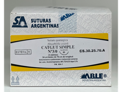 CATGUT SIMPLE N° 3-0 CS.30.25.70 C/A