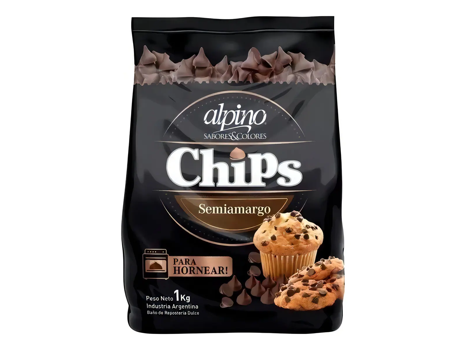 CHIP CHOCO 1KG P/HORNEAR NEGRO ALPINO