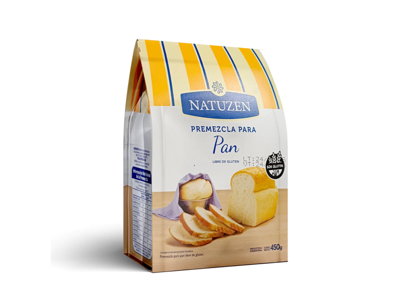 NATUZEN - Premezcla para PAN PACK SIN TACC x 450 grs
