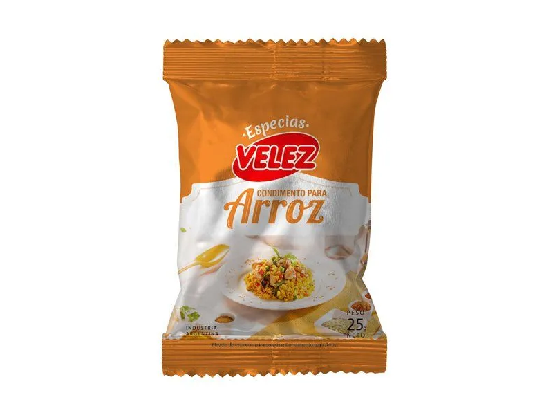 CONDIMENTO ARROZ VELEZ 25GR SOBRE INDIVIDUAL