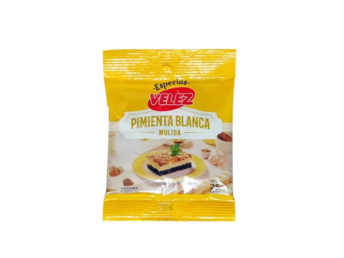 PIMIENTA BLANCA VELEZ X 25 GRS SOBRE INDIVIDUAL
