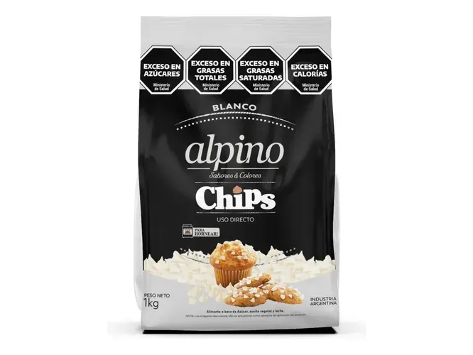 CHIP CHOCO BLANCO 1KG P/HORNEAR ALPINO