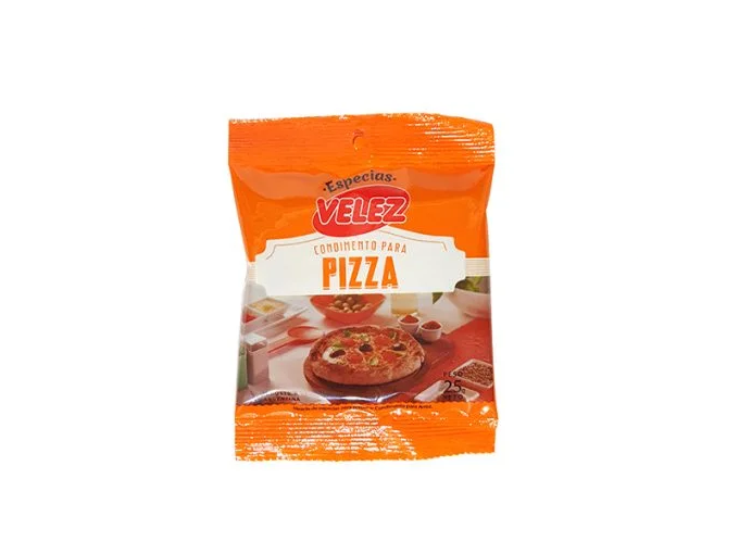 CONDIMENTO PIZZA VELEZ X25GR SOBRE INDIVIDUAL