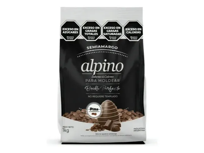Choco PINS NEGRO 1KG (P/MOLDEAR) ALPINO