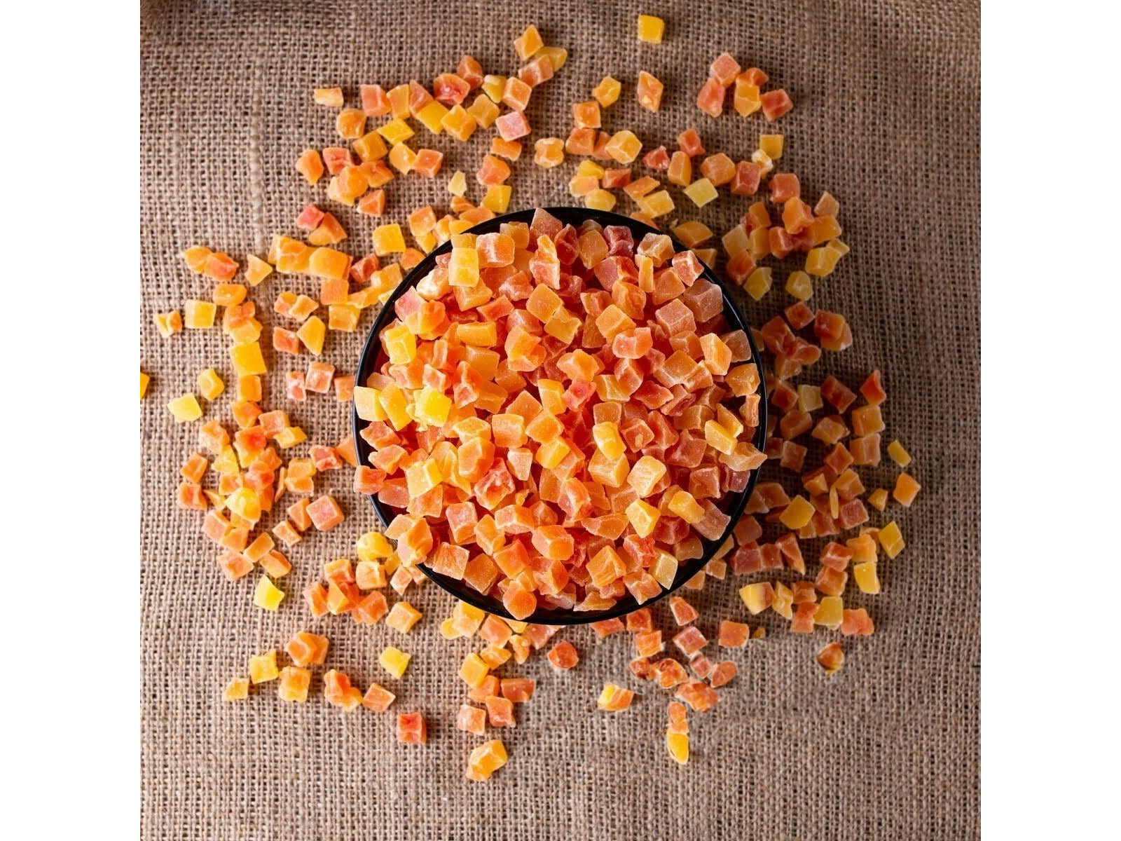 Papaya en Cubo Glaseada