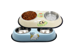 PLATO DOBLE DE ACERO CH BASE METALICA C/DISEÑO