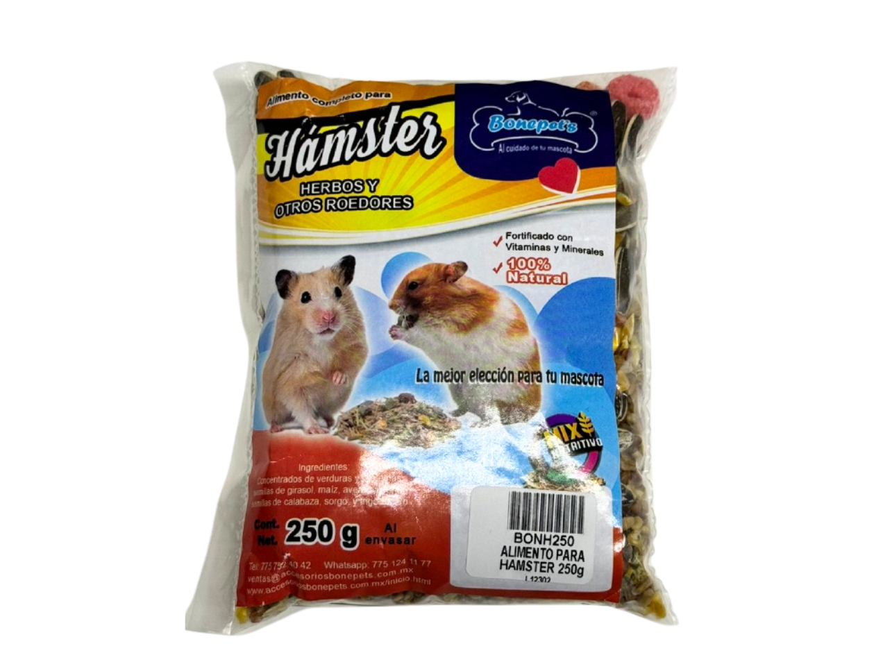 ALIMENTO PARA HAMSTER 250 G