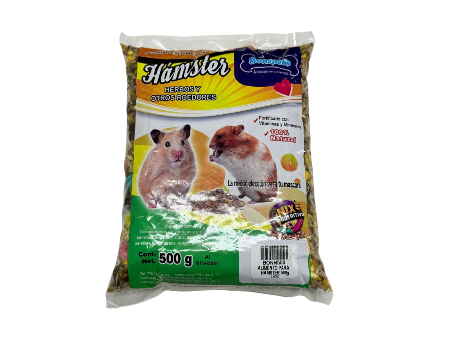 ALIMENTO PARA HAMSTER 500 G