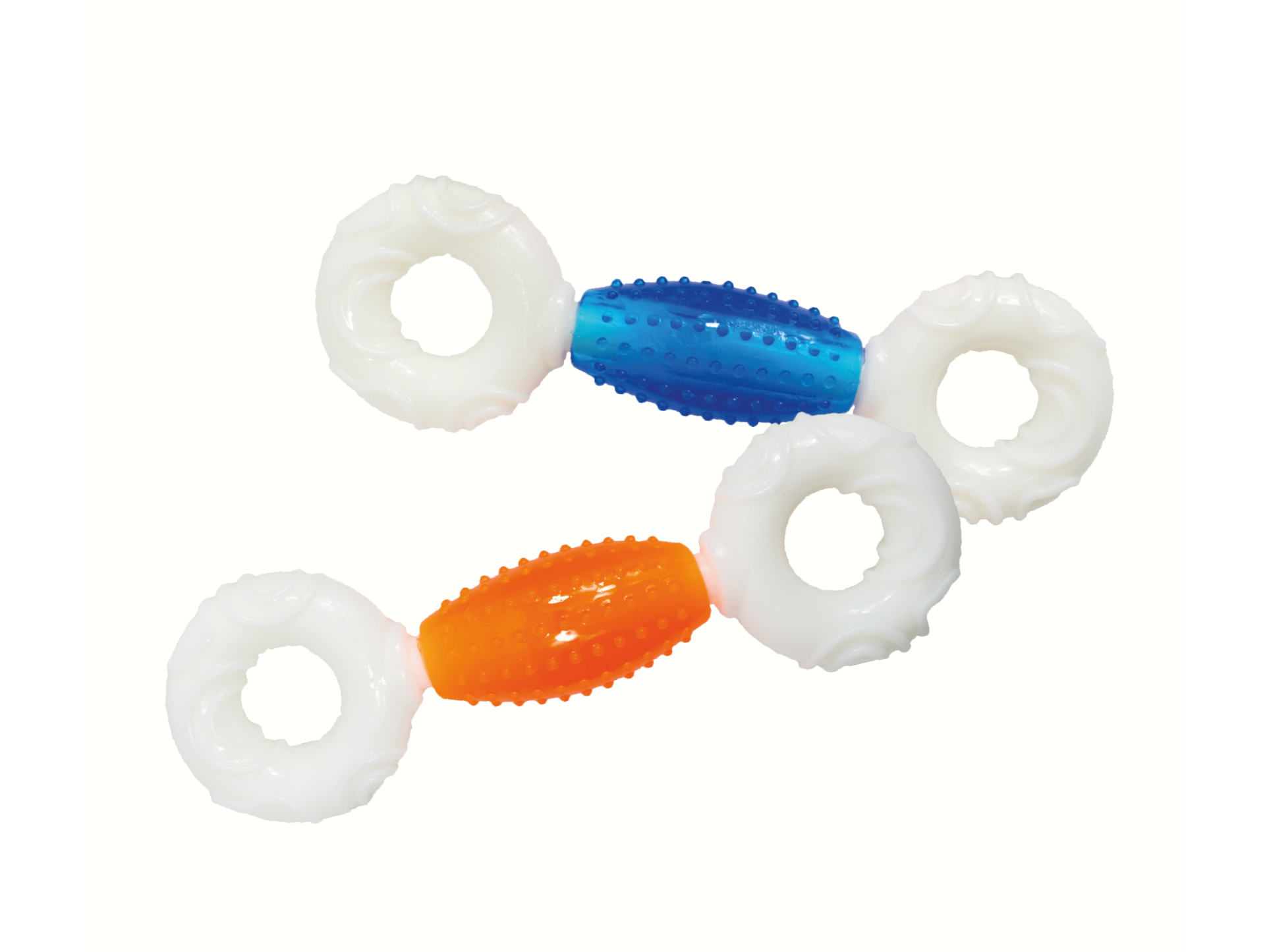 CHEWY CHUMS HUESO DE NYLON Y CAUCHO DOBLE ARGOLLA 19.5 CM