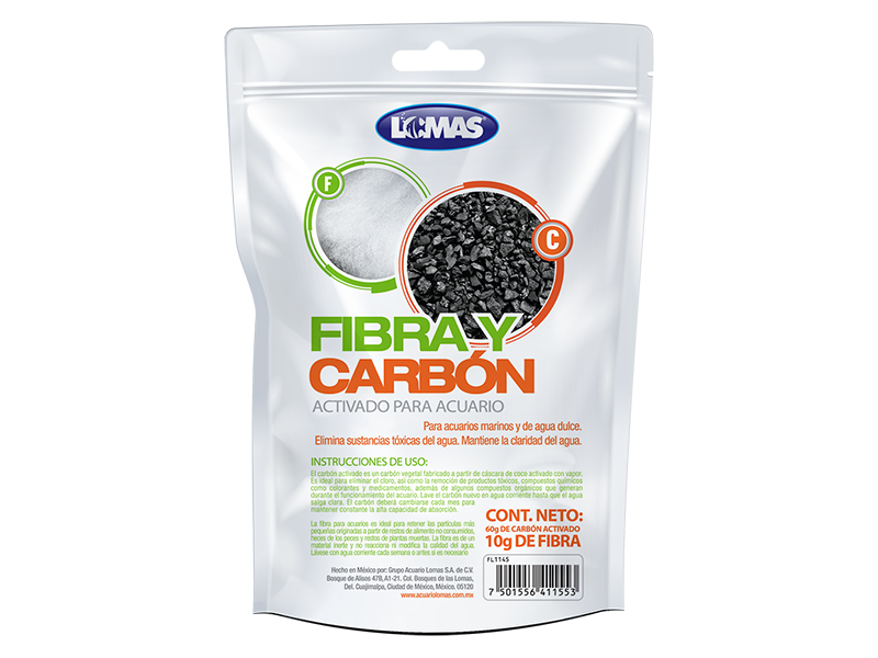 FIBRA Y CARBON ACTIVADO PARA ACUARIO