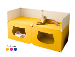 JAULA CABINA DOBLE PARA GATO COLORES
