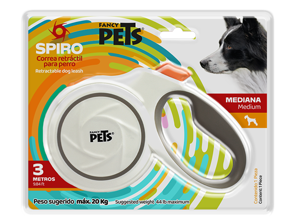 CORREA RRETRACTIL SPIRO MD BLANCA 3 MTS