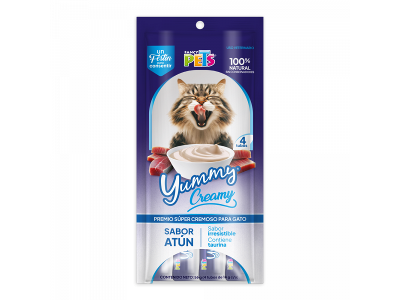 YUMMY CREAMY P/GATO ATUN BOLSA C/4 SOBRES