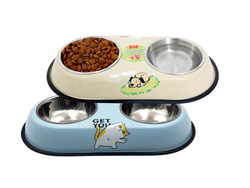 PLATO DOBLE ACERO GRANDE BASE METALICA CON DISEÑO