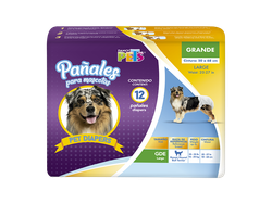 PAÑALES GDE P/PERRO 12 PIEZAS