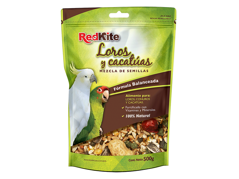 REDKITE MEZCLA P/LOROS Y CACATUAS 500 GR
