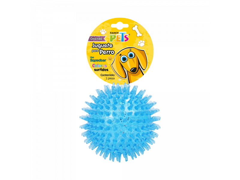 JUGUETE PELOTA GLITTER C/SQUEAKER GDE COLORES SURTIDOS