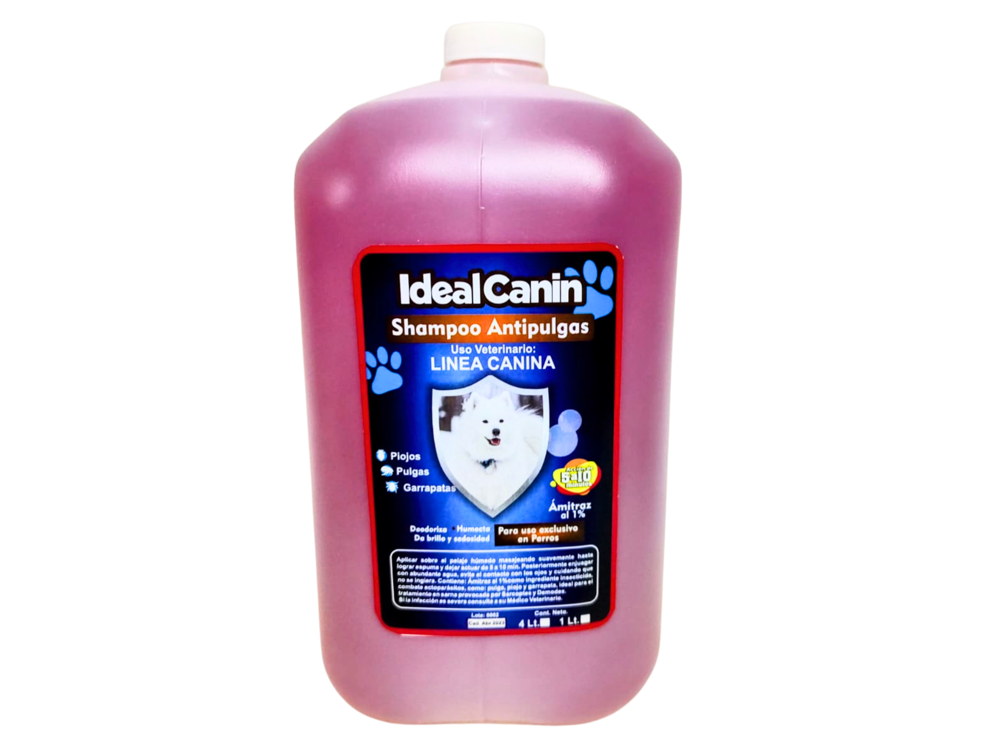 SHAMPOO ANTIPULGAS AMITRAZ 4 LITROS