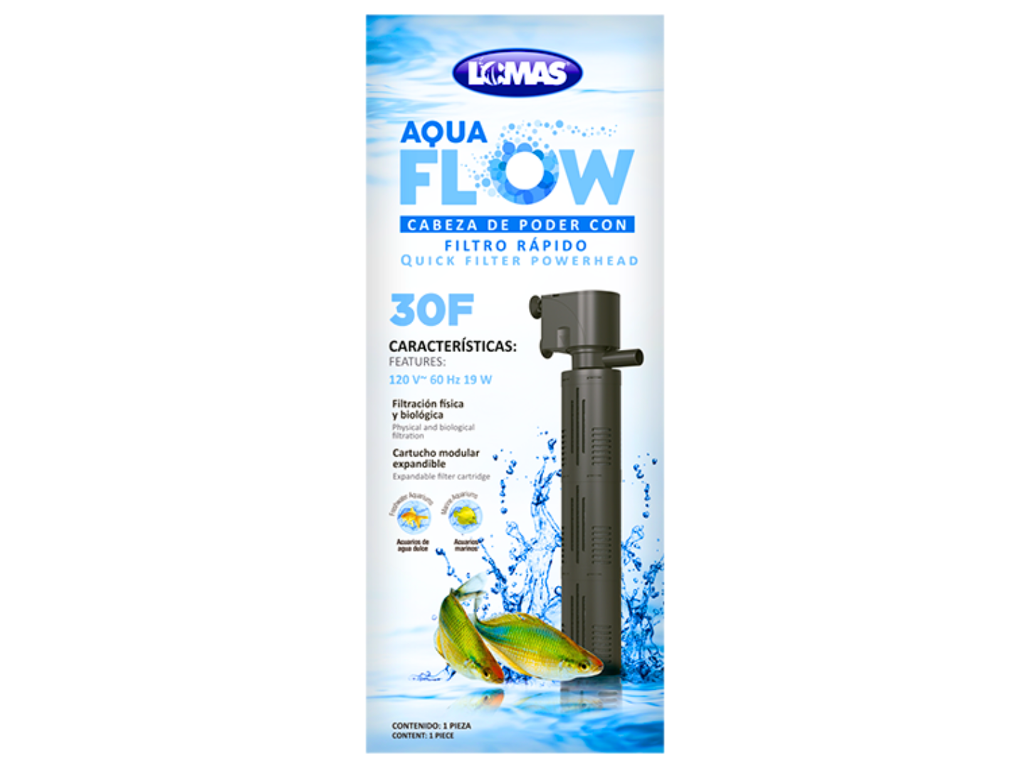 CABEZA DE PODER C/FILTRO RAPIDO AQUAFLOW 30