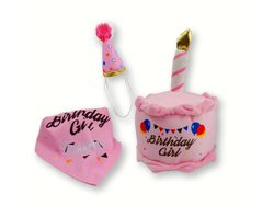 FLUFFY CHUM PELUCHES SET HAPPY BIRTH ROSA