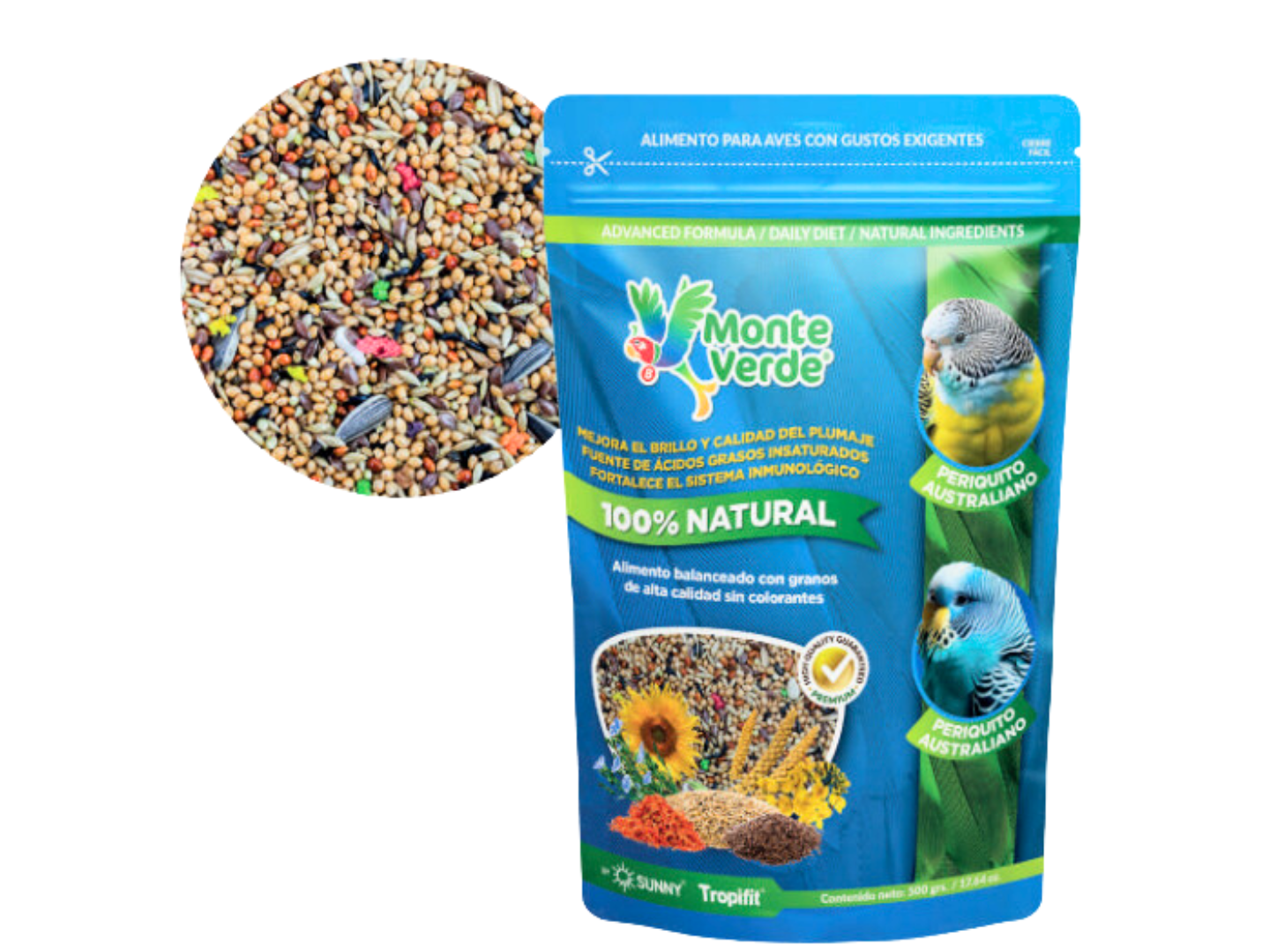 ALIMENTO MONTEVERDE PERIQUITOS 500G