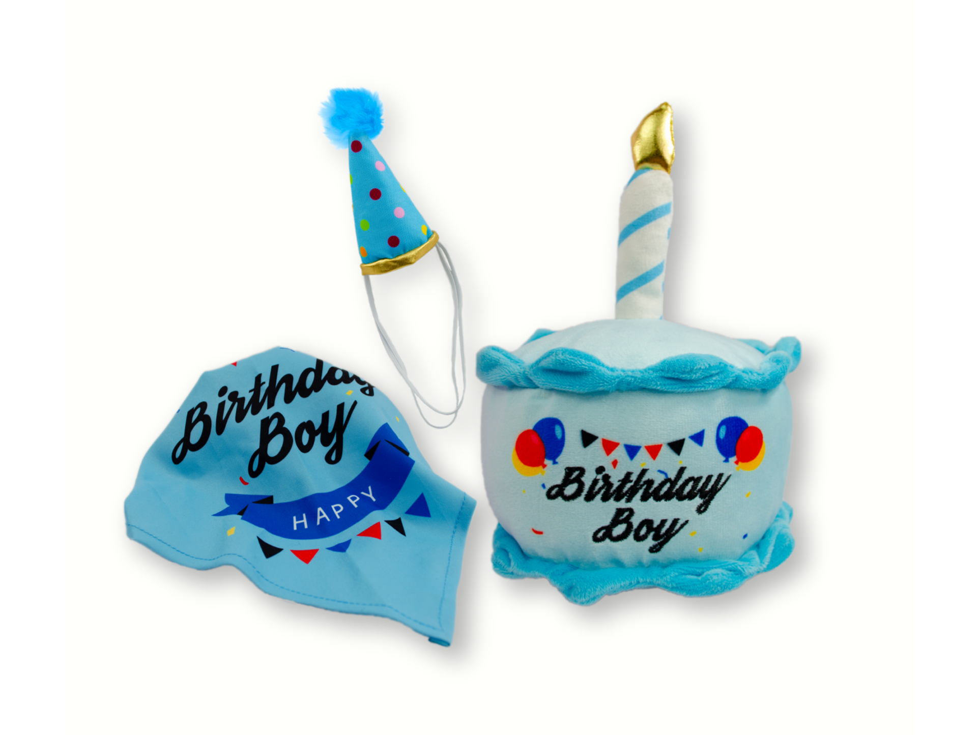 FLUFFY CHUM PELUCHES SET HAPPY BIRTH AZUL