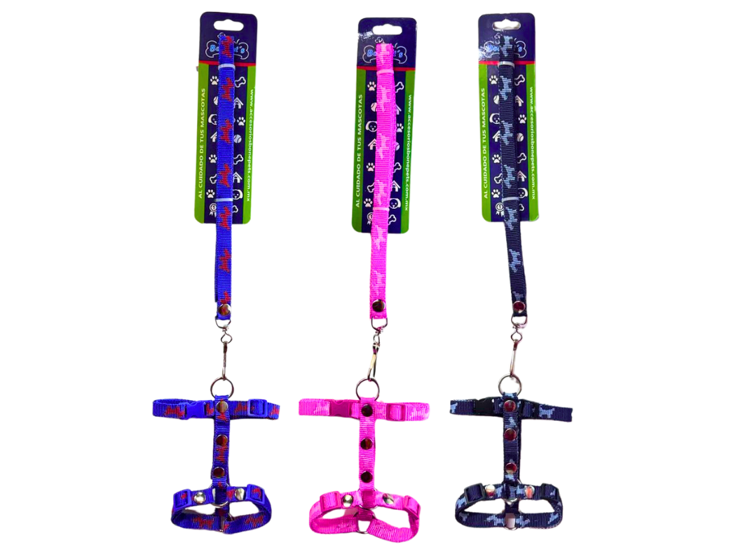 BON051 - CORREA CON PECHERA 1/2 CINTA ESTAMPADO