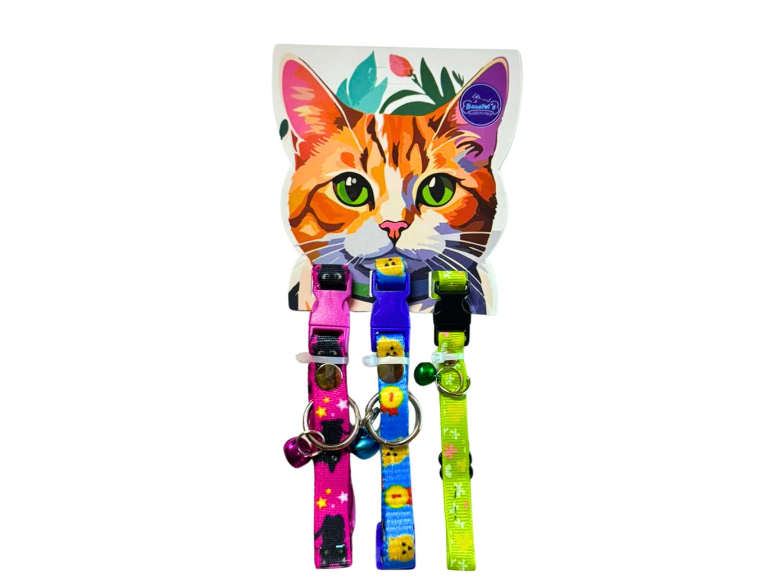 PAQUETE COLLARES PARA GATO 3 PZS