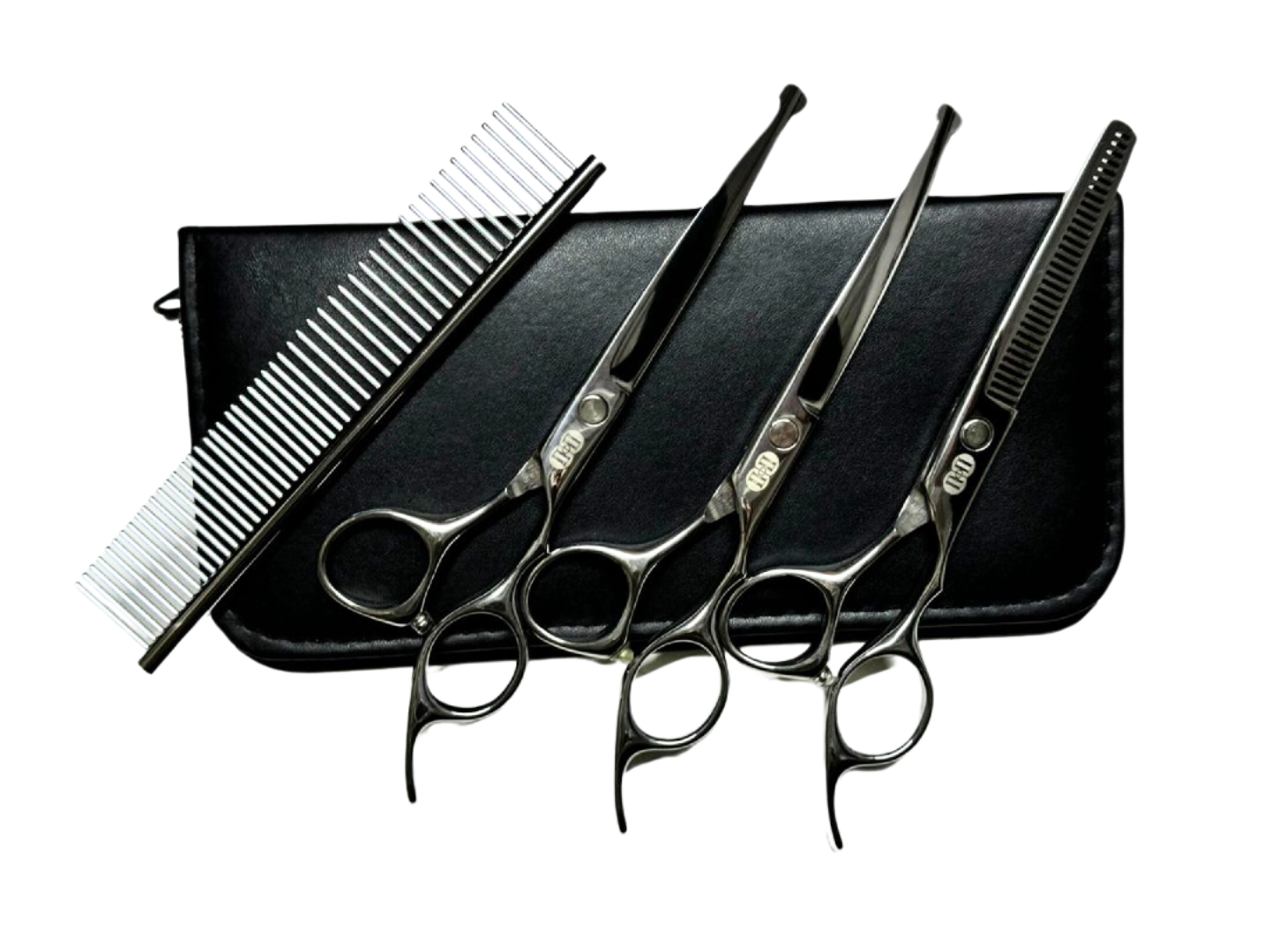 SET DE TIJERAS PROFESIONAL PLATEADAS 5 PZS