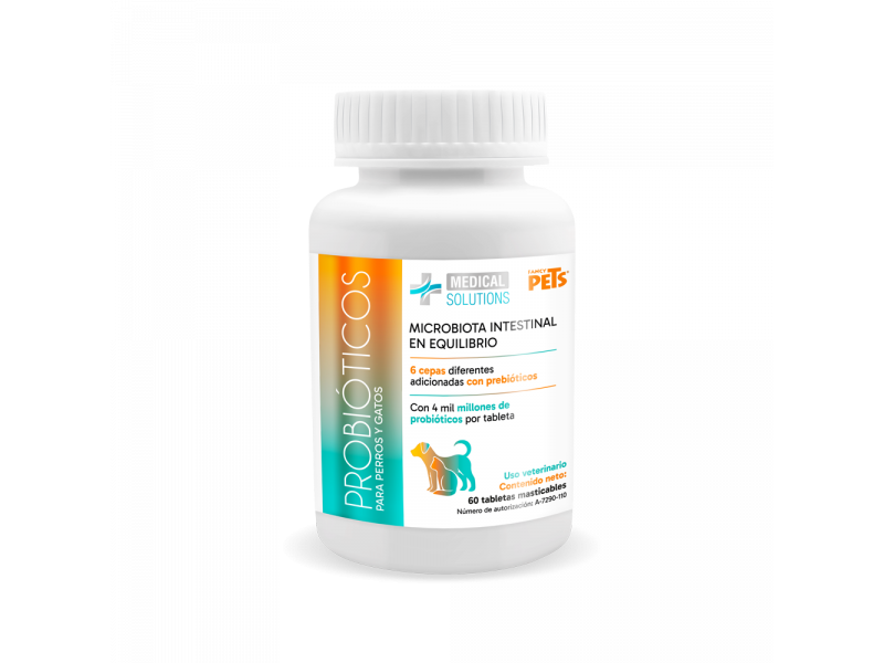 MS PROBIOTICOS TABLETAS MASTICABLES P/PERROS Y GATOS 60 TAB