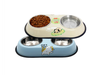PLATO DOBLE DE ACERO CH BASE METALICA C/DISEÑO