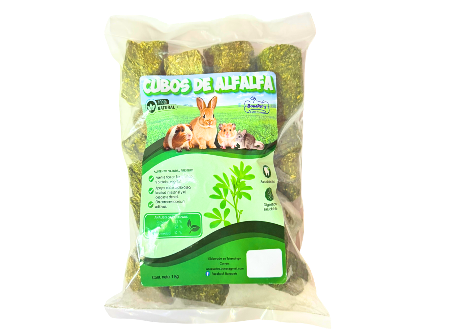 BOLSA DE CUBOS DE ALFALFA 1 KG