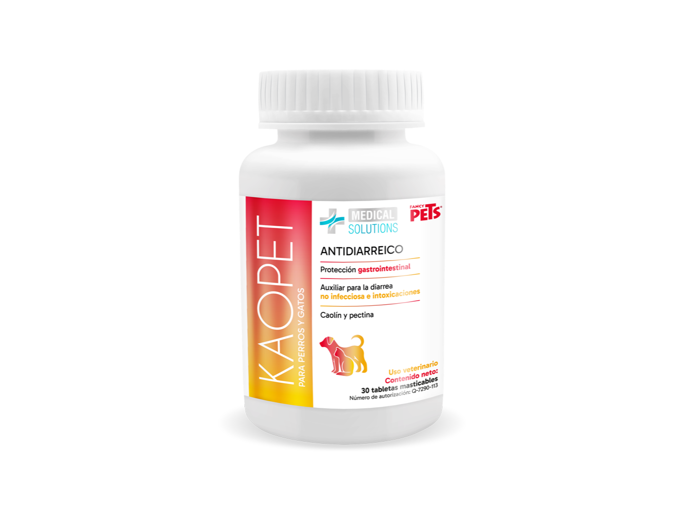 MS KAOPET ANTIDIARREICO P/PERROS Y GATOS 30 TABS