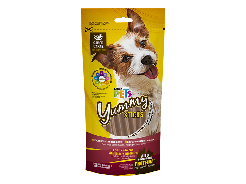 YUMMY STICKS CARNE 3 PZ 60 G