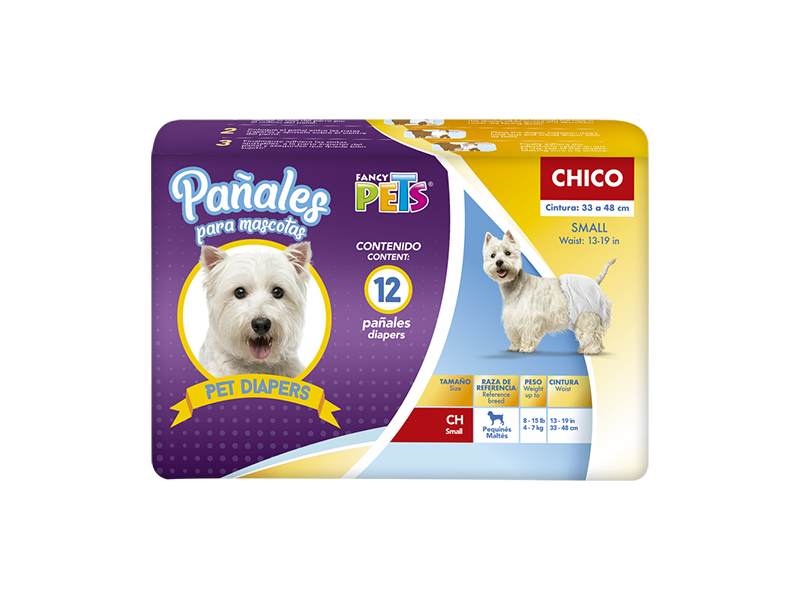 PAÑALES CH P/PERRO 12 PZAS