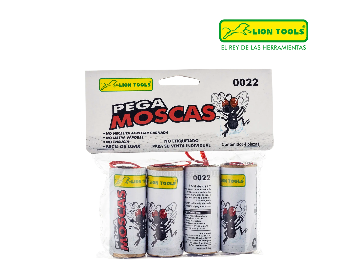 PEGA MOSCAS 4 ROLLOS LIONS TOOL