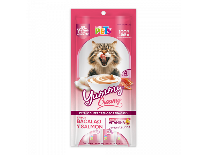 YUMMY CREAMY P/GATO BACALAO Y SALMON