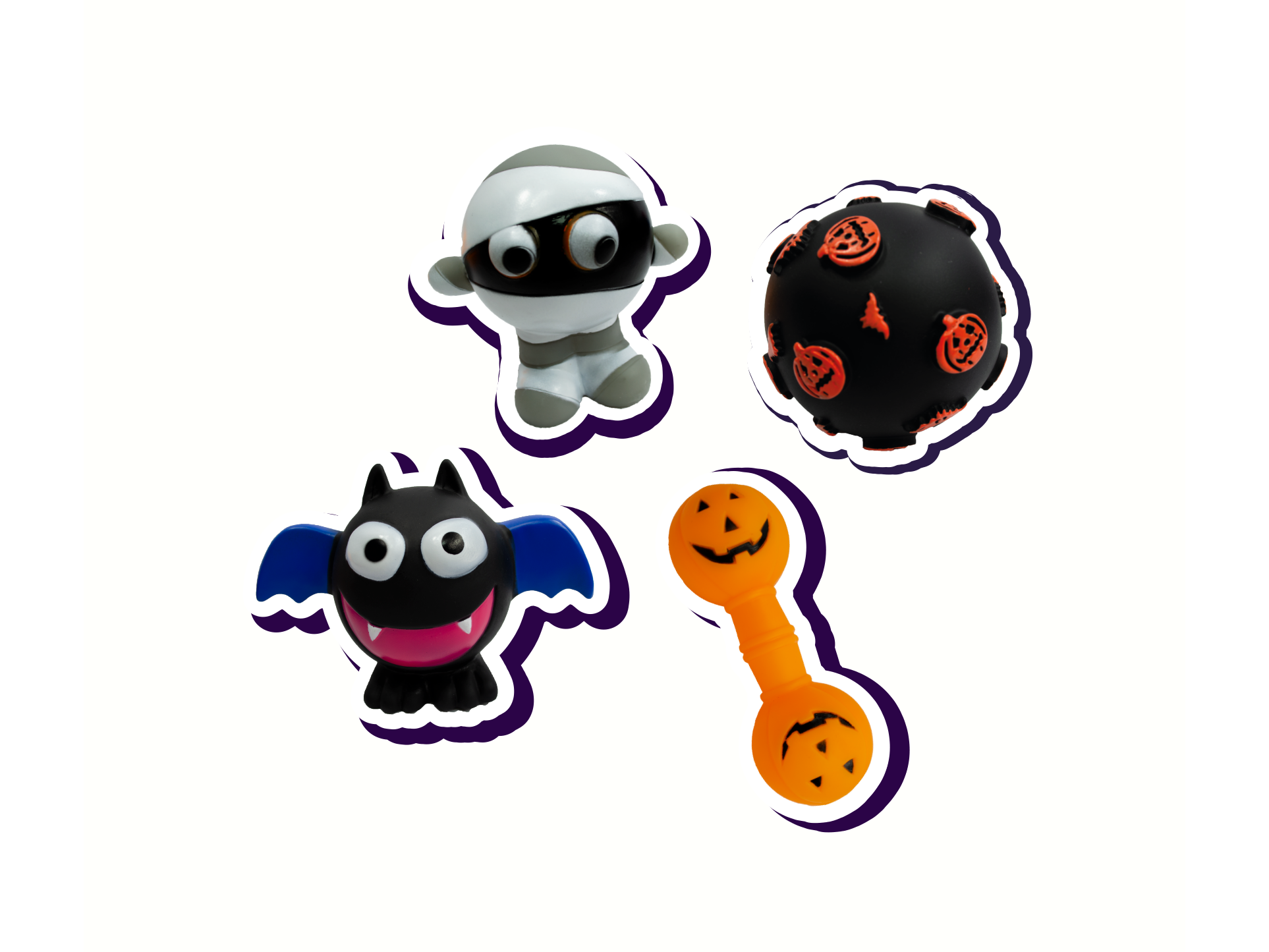 SHARPAW JUGUETE CHILLON HALLOWEEN SURTIDO 2 (4 PZS)