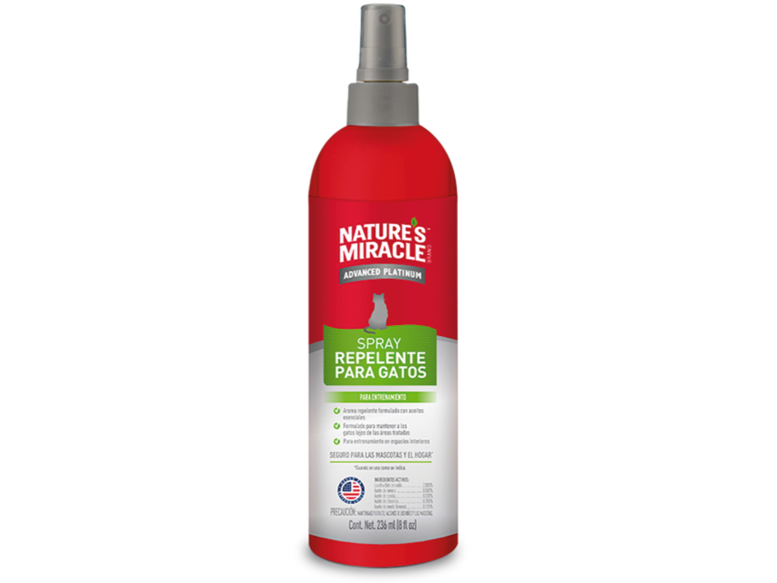 SPRAY REPELENTE PARA GATOS ADVANCED 236 ML MIRACLE