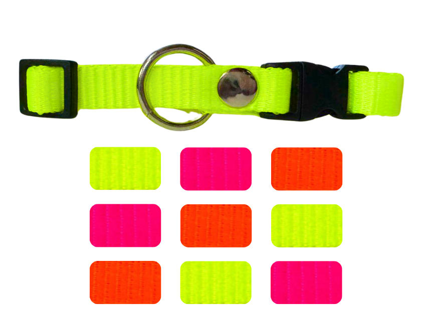 BON141 - PAQUETE DE COLLARES FLORECENTES CINTA DE 1/2 10 PZS