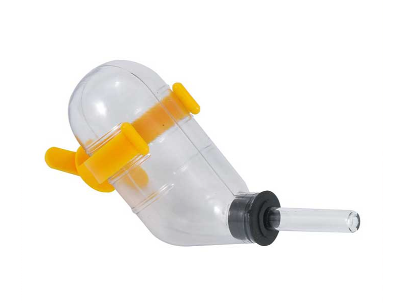 BEBEDERO IMPORTADO PLASTICO PARA ROEDORES BOQUILLA DE CRISTAL 60ml