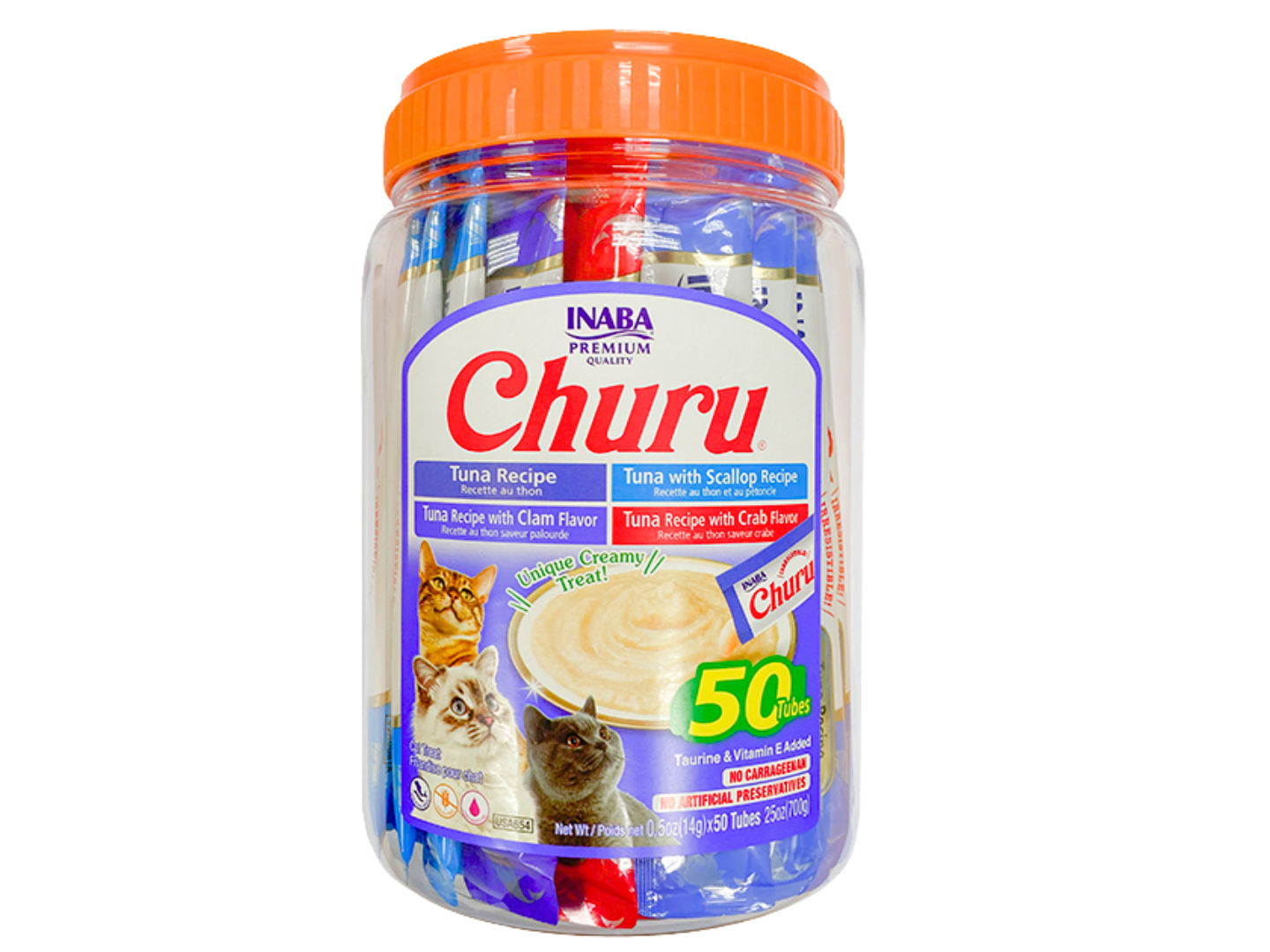 CHURU VARIEDAD DE MARISCOS BOTE DE 50 PZS