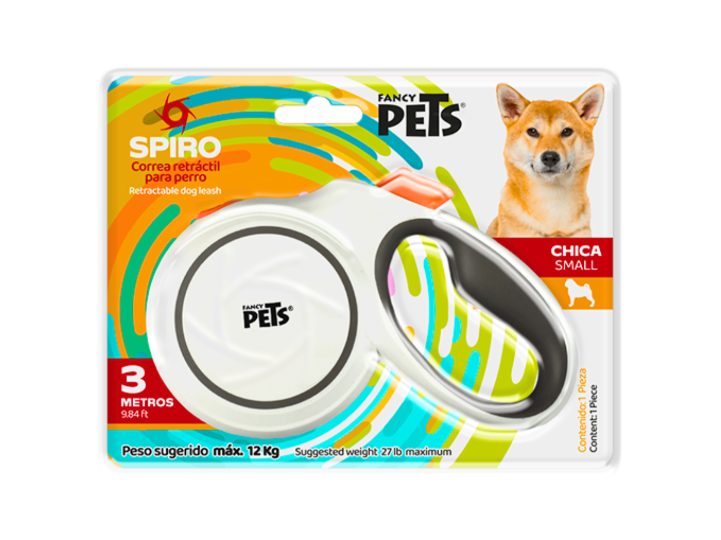 CORREA RRETRACTIL SPIRO CH BLANCA