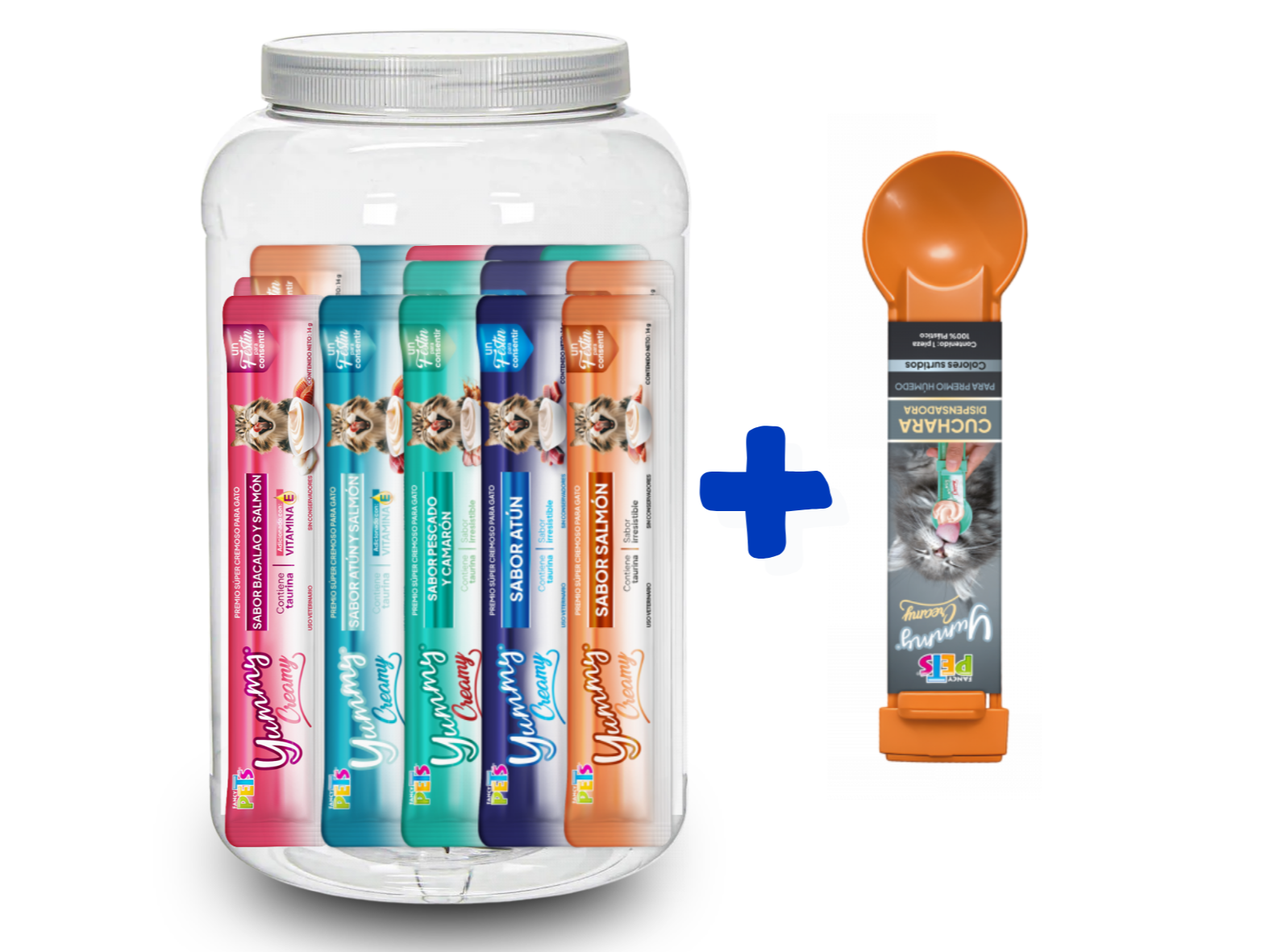 VITROLERO DE YUMMY CREAMY 50 TUBOS SABORES SURTIDOS + CUCHARA GRATIS