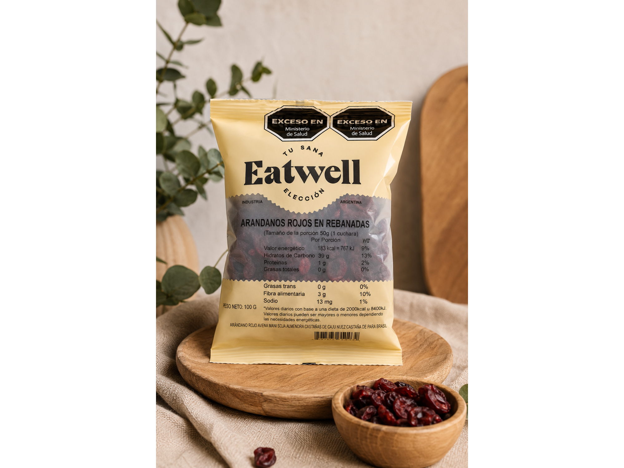 Arándanos rojos en rebanadas EATWELL