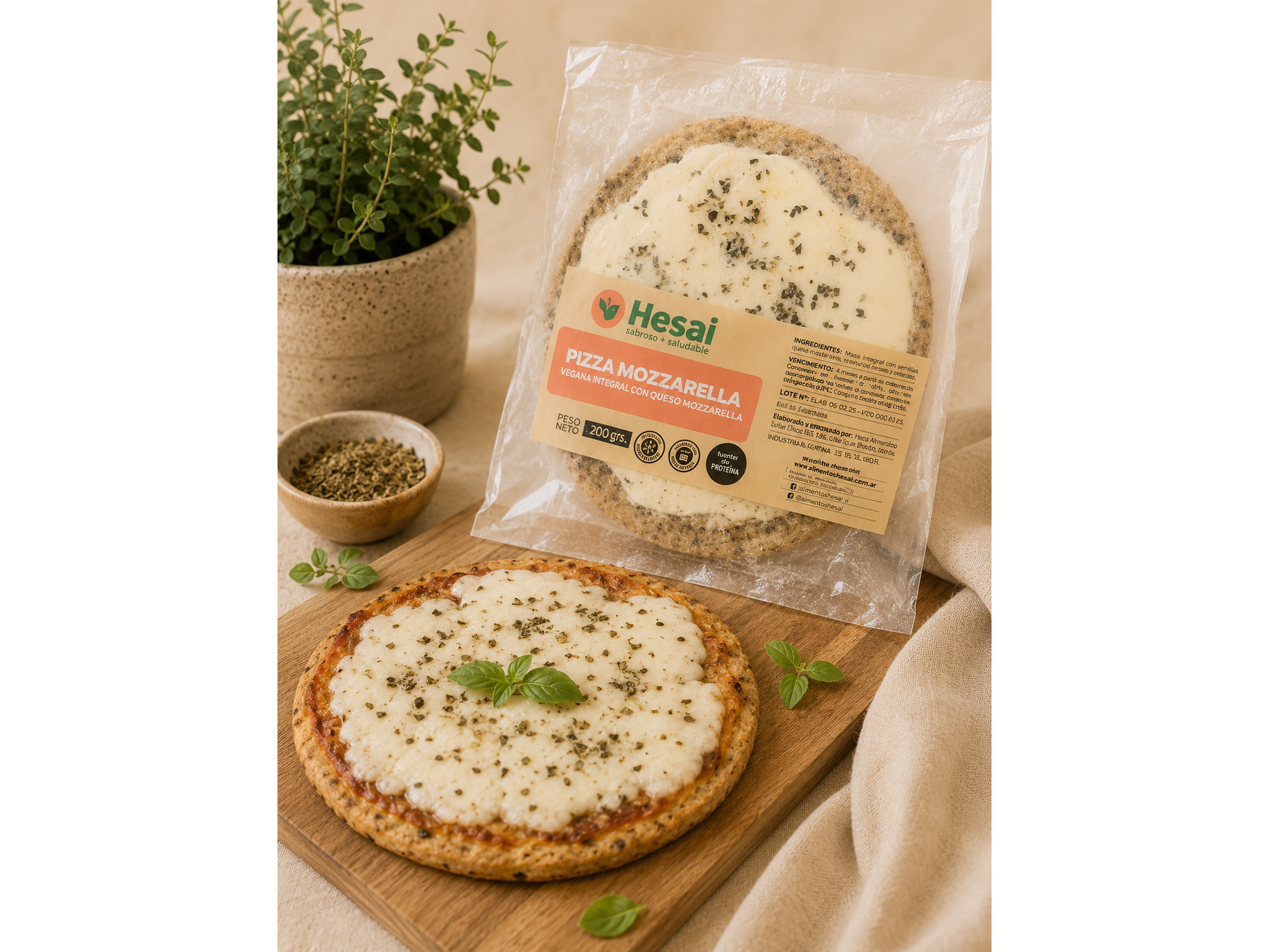 Pizza individual x 200 GRS "HESAI"