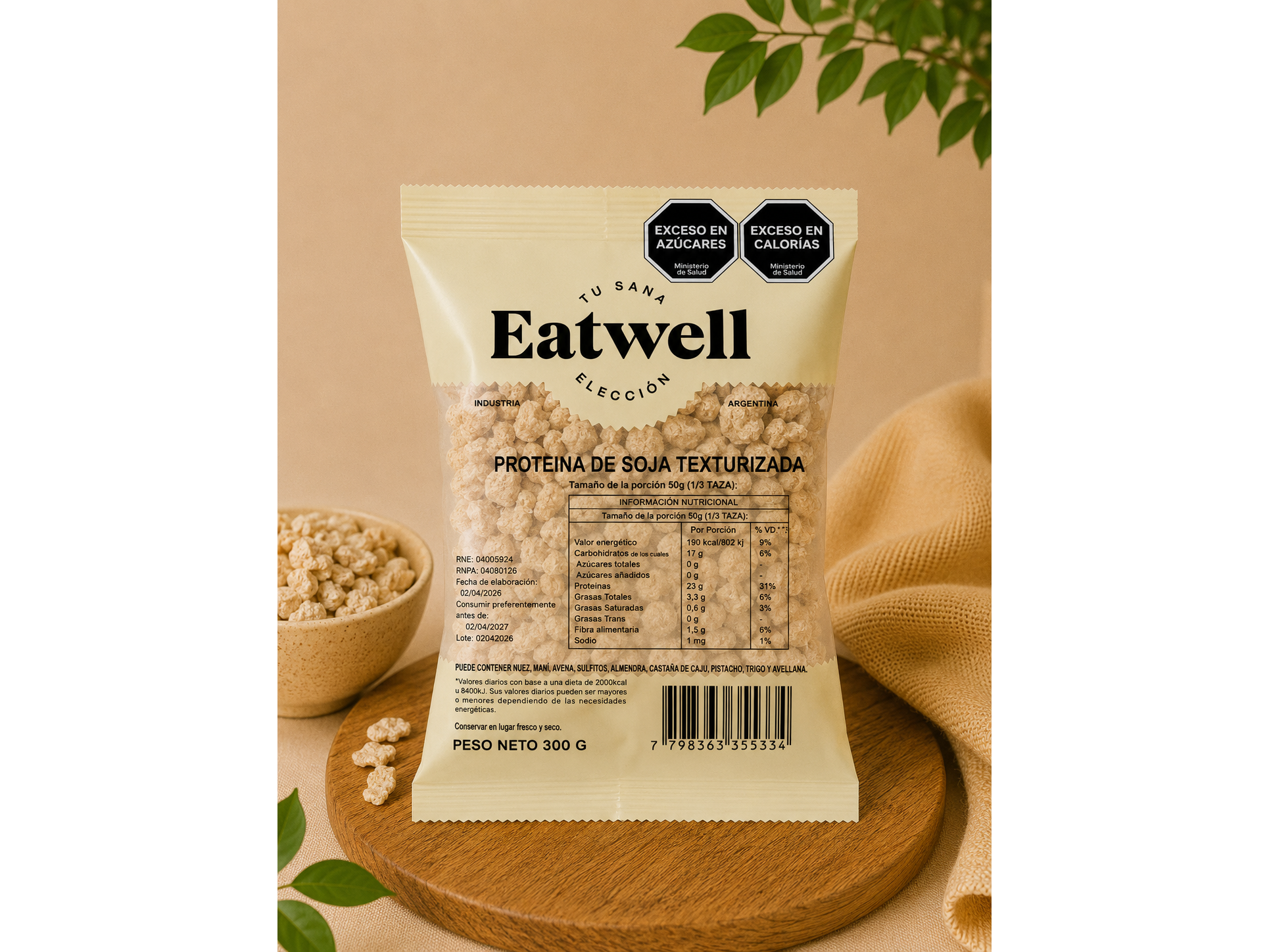 Proteína de soja texturizada EATWELL