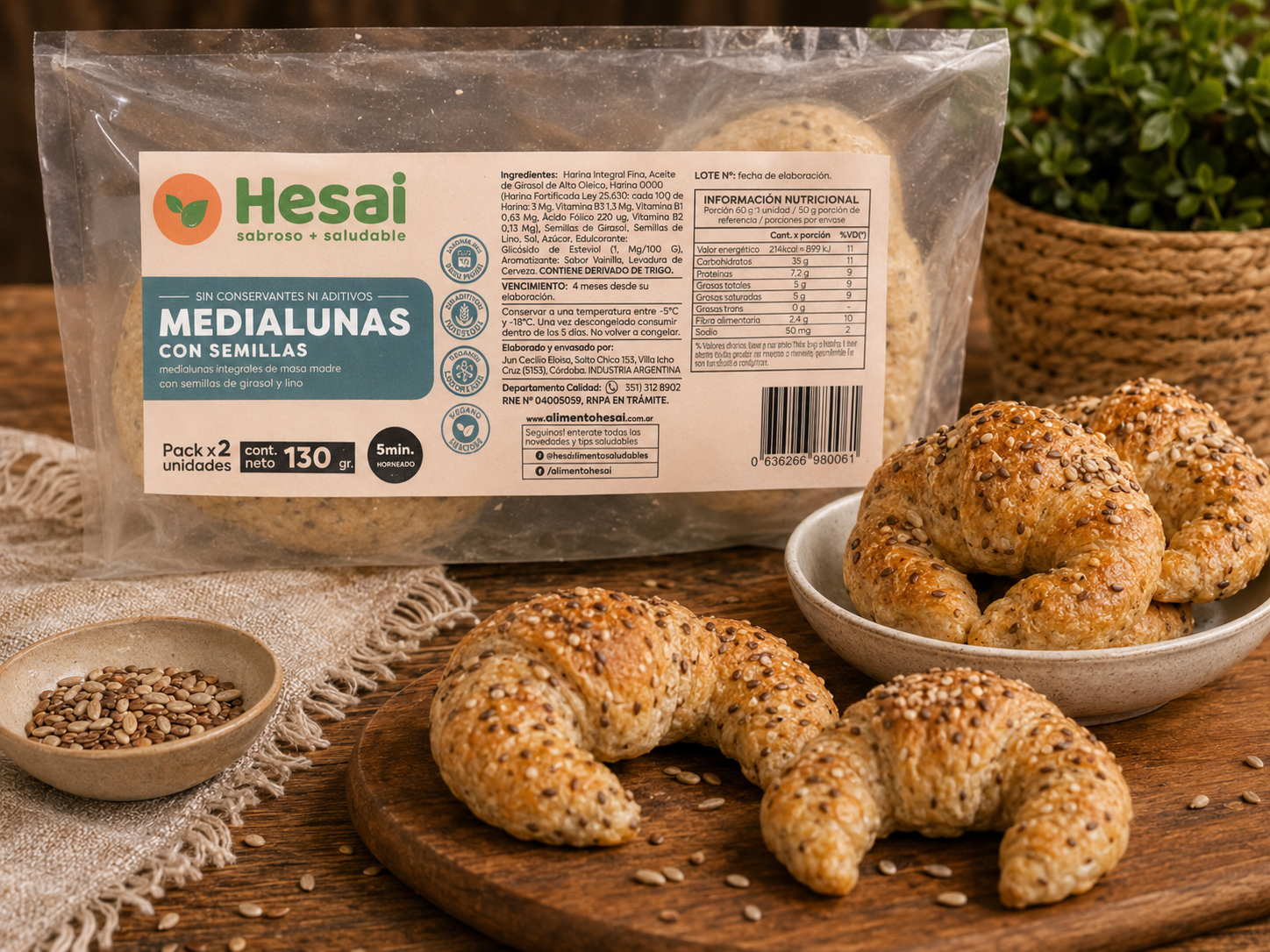 Medialunas INTEGRALES  de MASA MADRE